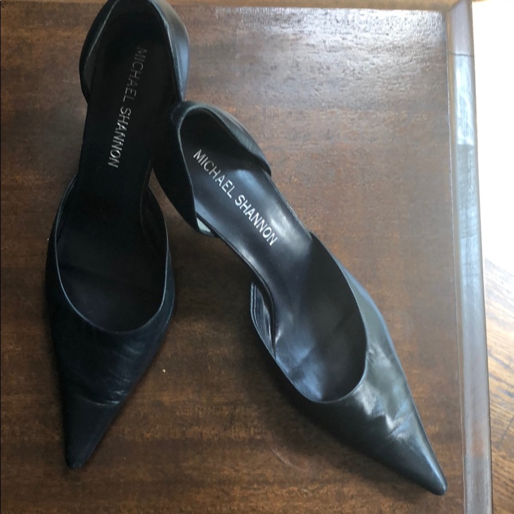 Michael Shannon Blue Leather Heels